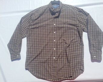 Vtg Polo Ralph Lauren Plaid Button Shirt  Blake