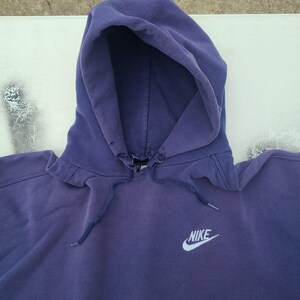 Vtg 90s Y2k Nike Hoodie Thrashed Embroidered Swoosh XL image 7