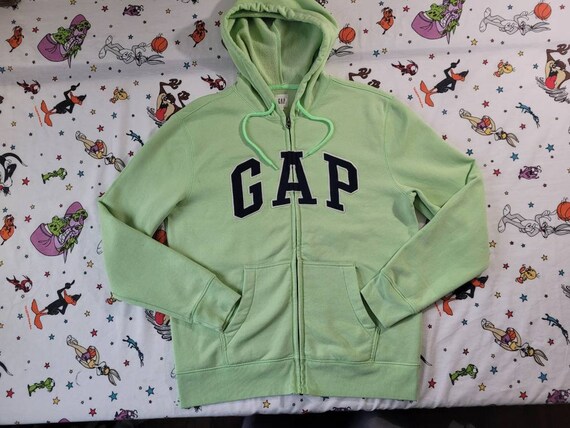 Vtg Gap Hoodie Sz Med Full Zip Highlighter Green Y2k 2000s - Etsy Singapore