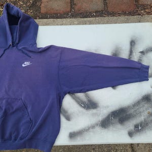 Vtg 90s Y2k Nike Hoodie Thrashed Embroidered Swoosh XL image 6