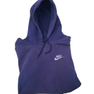Vtg 90s Y2k Nike Hoodie Thrashed Embroidered Swoosh XL image 2