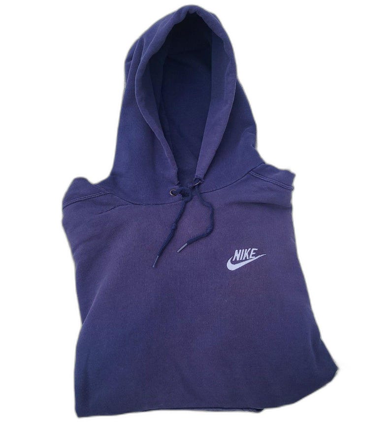 Vtg 90s Y2k Nike Hoodie Thrashed Embroidered Swoosh XL image 2