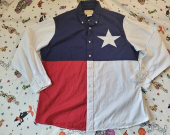 Vtg Wrangler Western Texas Star shirt sz XL  Americana