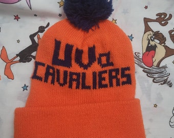 Vtg Virginia Cavaliers  University  knit beanie sz Sm-Med