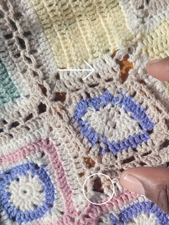 Vintage Crochet Pastel Cardigan sweater by Bedfor… - image 9