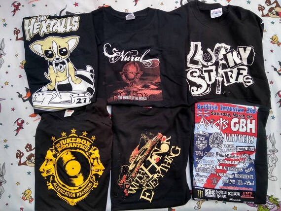 Vtg Funeral Dress t shirt sz XL lot of 2 Punk roc