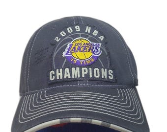 Vtg LA Lakers Championship flex fit Hat #8