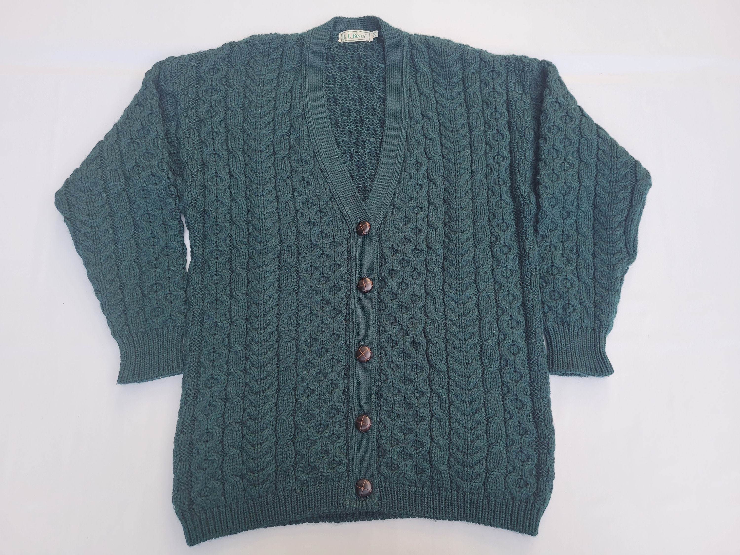 Ll bean hotsell cable knit cardigan