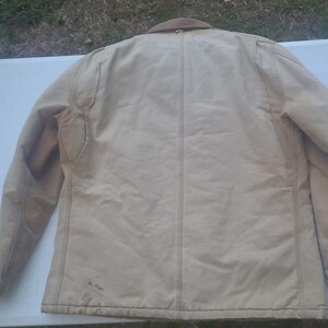 Giacca/cappotto vintage Carhartt Arctic in tela trapuntata con colletto in velluto a coste immagine 8