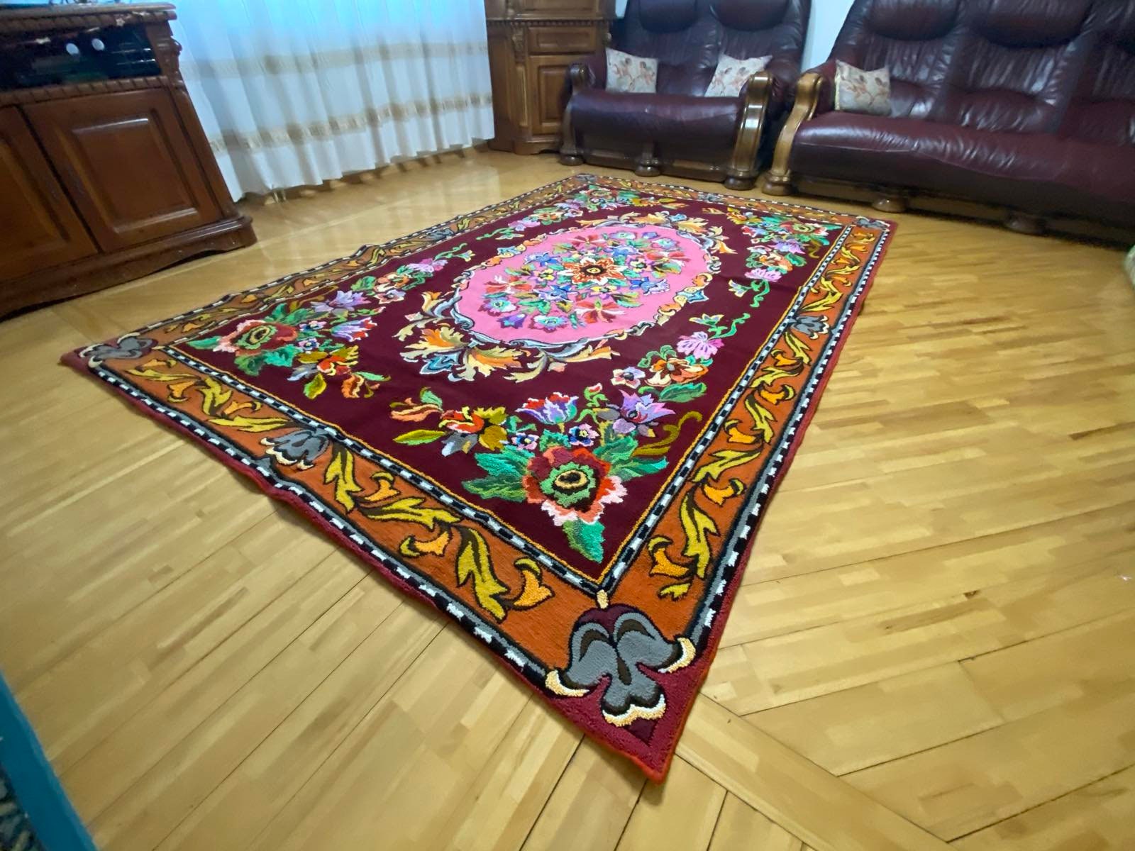 Ukraine Rugs Ukraine Big Ukrainian Vintage Handwoven Carpet Primitive Colorful Rugs ...