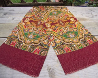 Bellissimo foulard da uomo vintage sovietico floreale ucraino rumeno lana vecchia sciarpa stile rumeno uomo grande regalo per uomo muffler muffle