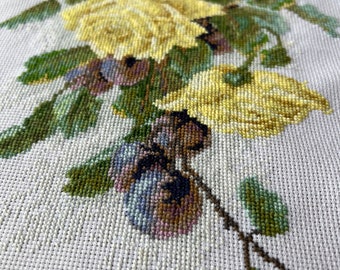 Ukraine new Embroidered Picture Finished completed Cross stitch embroidery counting cross gift Majestic roses and a branch of  plum