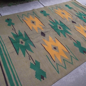 Beautiful fine great Romanian Ukrainian Vintage hand-woven wool carpet Handmade Primitive Colorful Rugs kilim Rustic Rugs geometric shapes