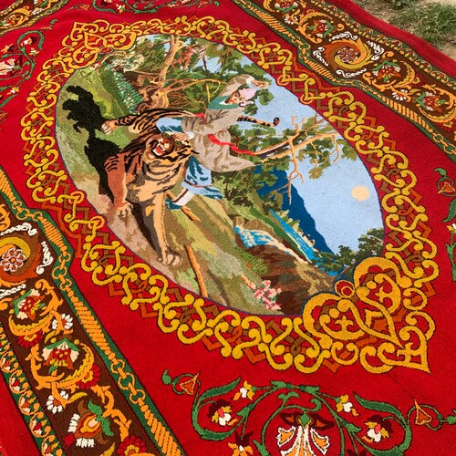 Ukrainian Vintage hand-woven carpet Primitive Colorful Rugs kilim Rustic Rugs shops Bedspread ethnic kilim decor for ecofriendly house Samurai