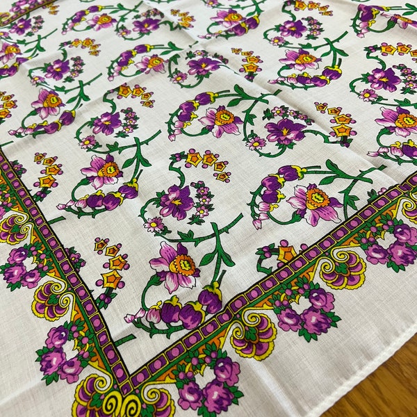 Beautiful russian scarf Floral Vintage Ukrainian Romanian Shawl old Soviet romanian style women A perfect gift for her