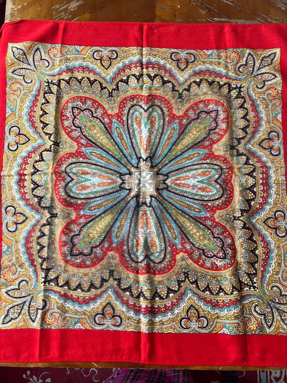 Ukraine Ukrainian romanian wool shawl Russian Sov… - image 4