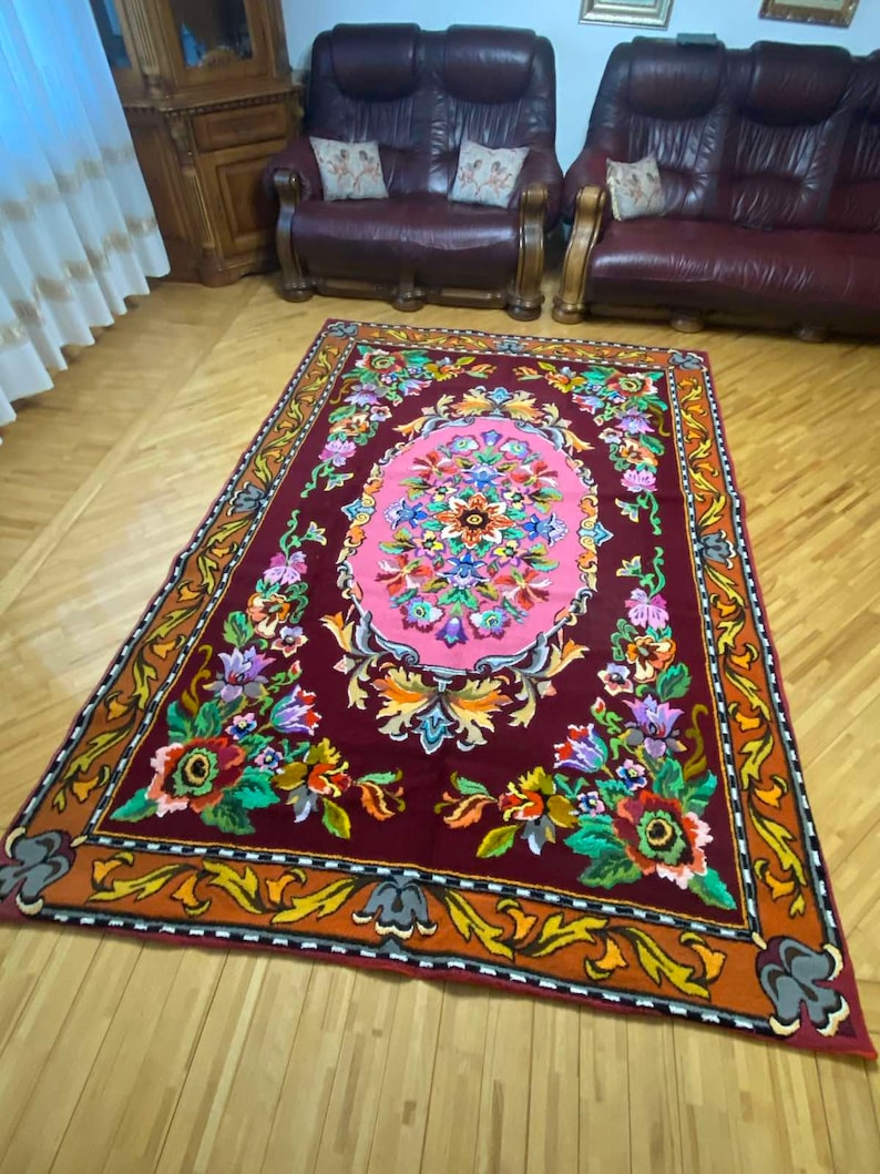 Ukraine Rugs Ukraine Big Ukrainian Vintage Handwoven Carpet Primitive Colorful Rugs ...