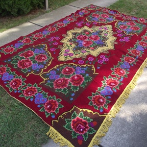 Ukraine Big Romanian Ukrainian handwoven carpet Primitive Colorful Rugs kilim Rustic Rugs Bedspread ethnic kilim decor for ecofriendly house