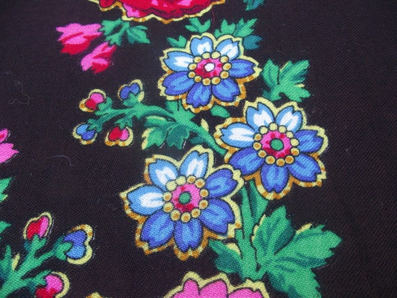 Soviet Floral Shawl Romanian shawl  Ukrainian sha… - image 7