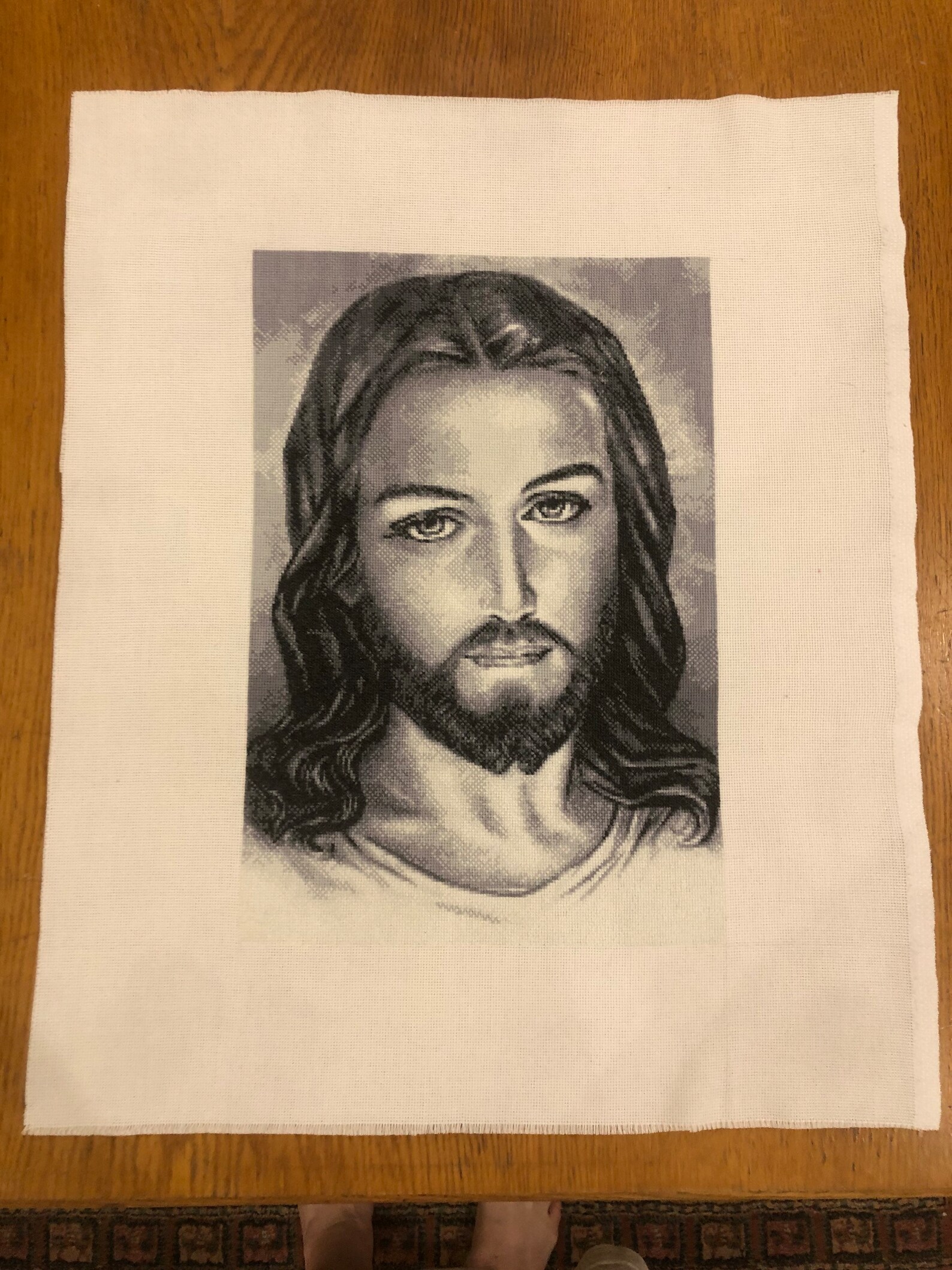 Finished Religious Painting Cross Stitch Jesus Christ Savior Etsy