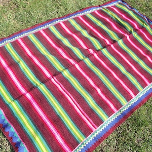 Beau et grand tapis en laine tissé à la main roumain ukrainien vintage, fait main, tapis colorés primitifs, tapis kilim rustiques, formes géométriques