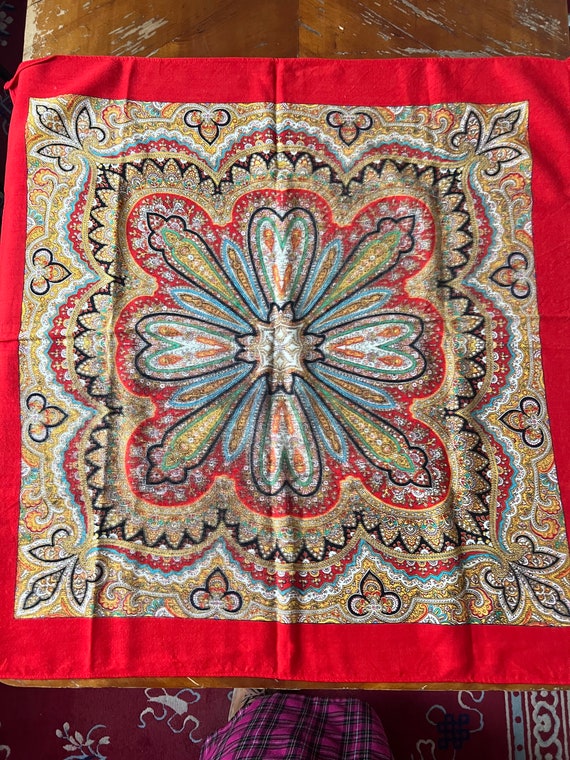 Ukraine Ukrainian romanian wool shawl Russian Sov… - image 3