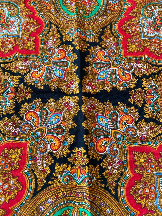 Ukraine Ukrainian romanian wool shawl Russian Sov… - image 5