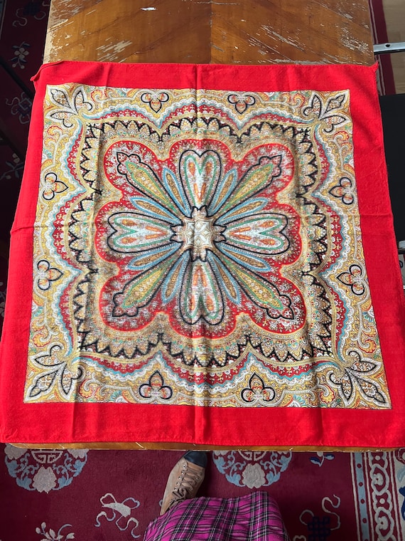 Ukraine Ukrainian romanian wool shawl Russian Sov… - image 1