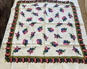 Beautiful russian scarf Floral Vintage Ukrainian Romanian Shawl old Soviet romanian style women A perfect gift for her