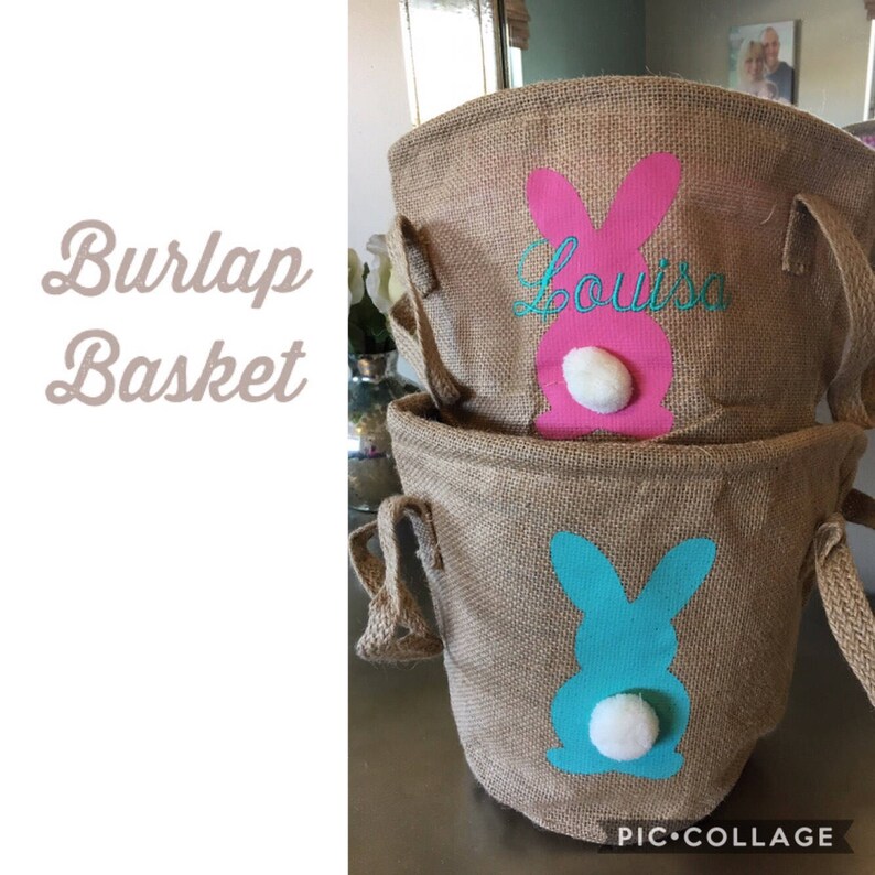 Monogrammed Easter Basket Personalized Easter Basket Girls Etsy