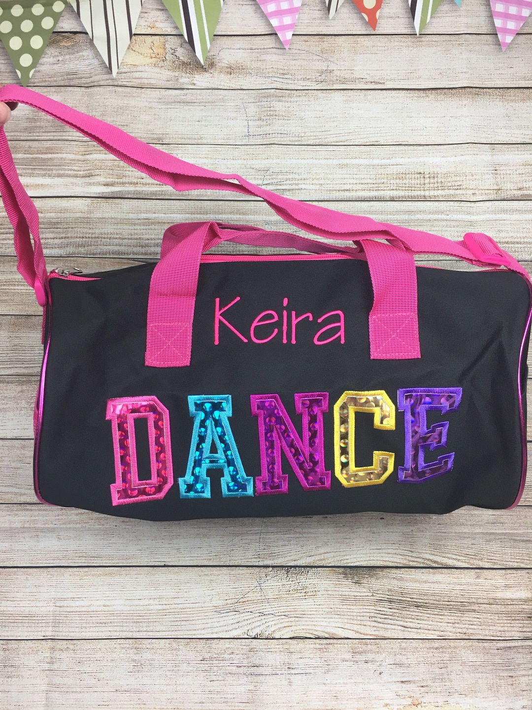 Dance Bag for Girls, Personalized Toddler Dance Bag, Sparkly Dance Bag