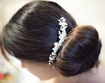 Bridal hair comb,Pearl and Crystal Bridal Hair Comb, Wedding hair piece, Bridal hair accessory,