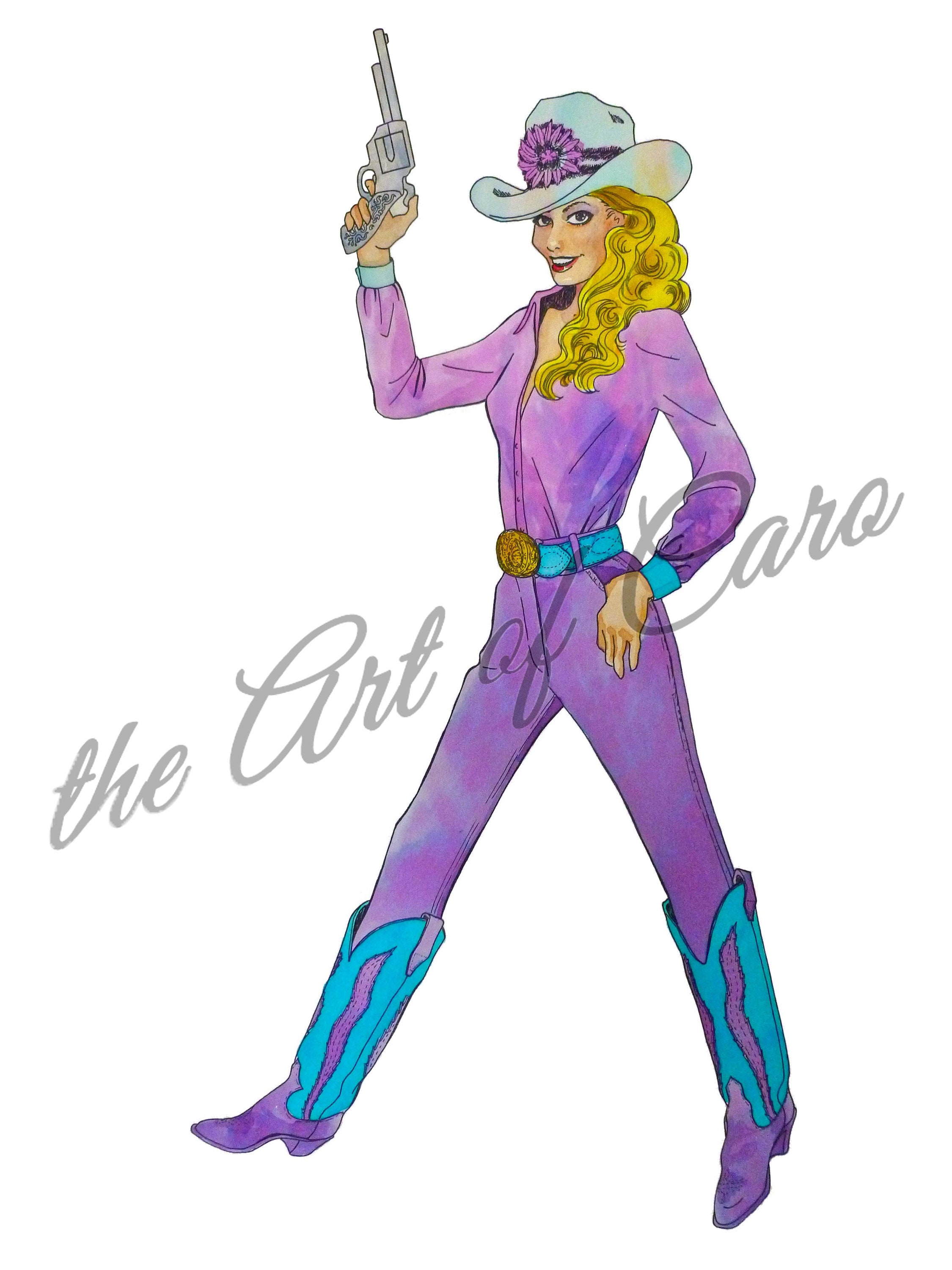 The Cowgirl Instant printable download of a fashion | Etsy