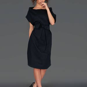 Bridesmaid Dress, Cocktail Dress, Little Black Dress, Party Dress, Elegant Dress, Black Evening Dress, Prom Dress, Kimono Dress image 3