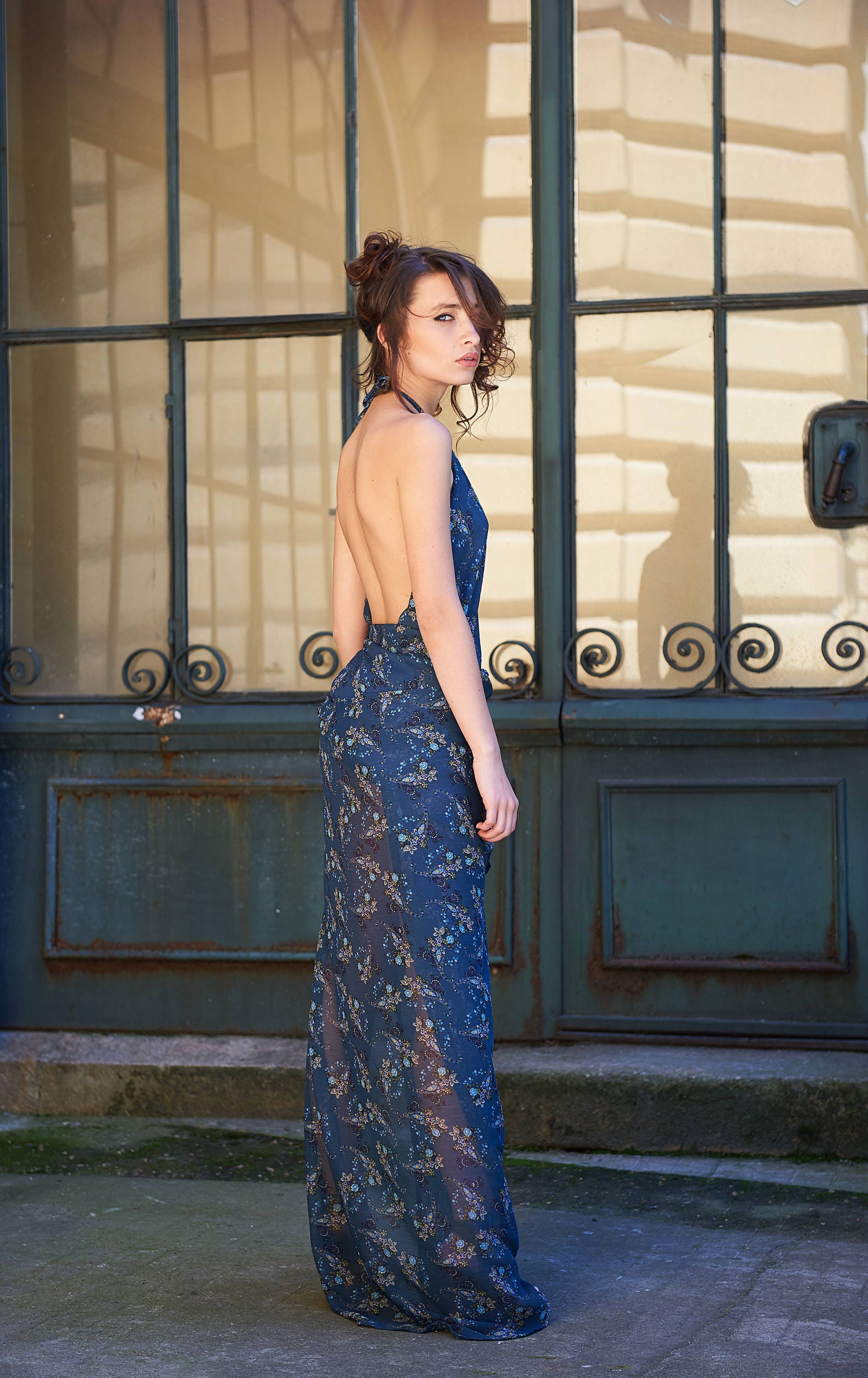 blue floral boho dress chiffon Cath Kidston Dress main image 1