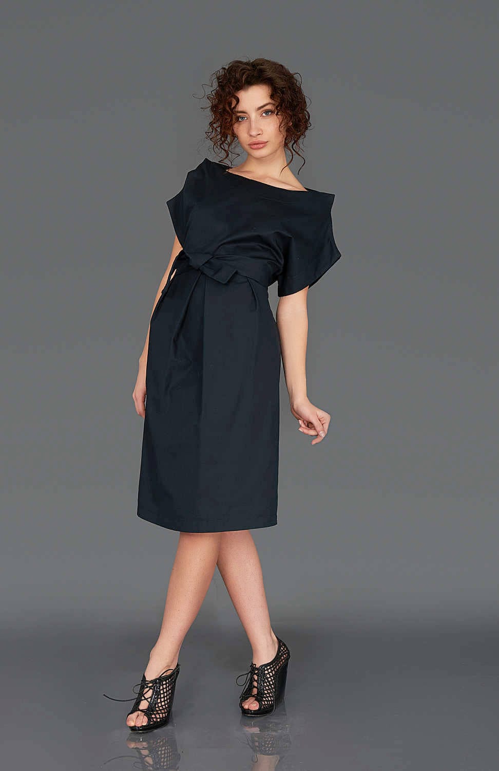 Satin Cotton Cocktail Dress: Elegant Little Black Dress - Etsy