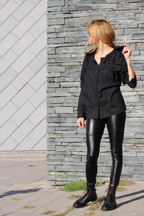 Leder Leggings Lederhosen Frauen Leggings Schwarze Etsy