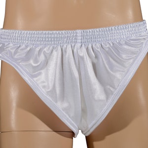 Shiny White Satin Xtreme Shorts - Australian Made - Mens M