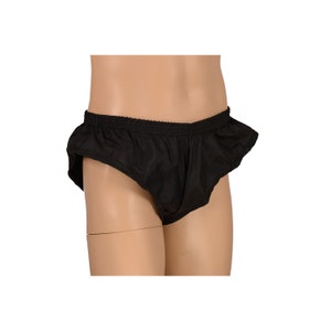 Mens M, Black Brushed Look Polyester Tooty Short, Australian Made, Acro Dance Gym Jogging Legs Muscle Sprinter Sports Walking Yoga