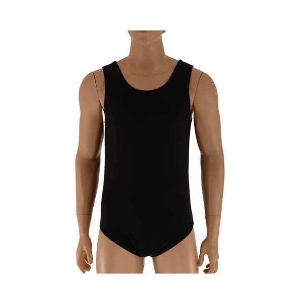 Men's XL, Black Leotard Leo, Australian Made, Acro Ballet Dance Figure Ice Skating Gym Gymnastics Swim Swimming Trampoline