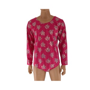 Herren XXL, Rosa Silber Folie Leo, Australian Made, Acro Ballet Dance Eiskunstlauf Gymnastik Gymnastik Trampolin