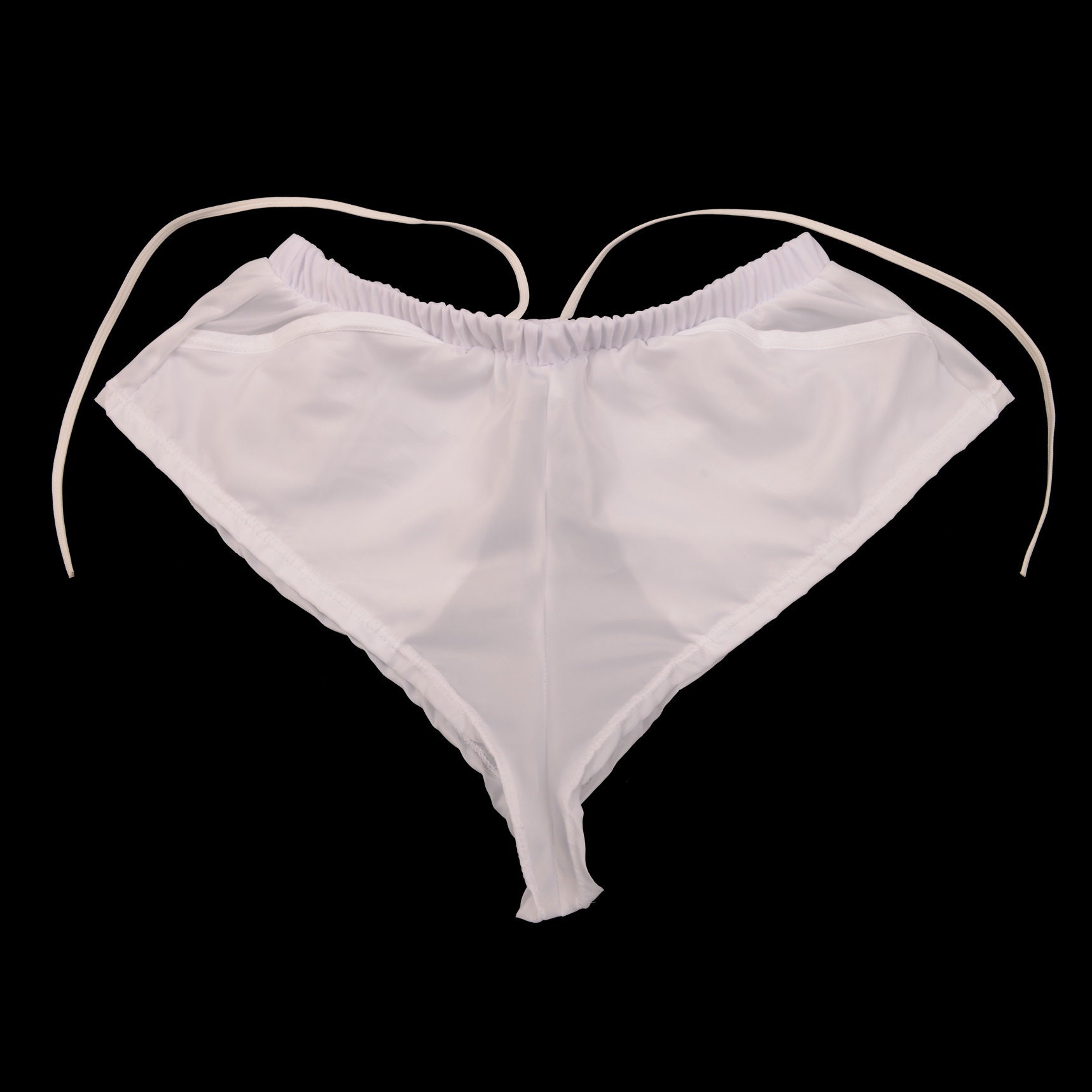 Mens Sheer White Hicut Short Pocket Shorts, Australian Made, Dance Gym