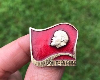 Vintage Russian Soviet Lenin Pin Socialism Soviet Communism Propaganda Red Soviet USSR Lapel Pin Badge Socialist Lenin Communism Soviet pin