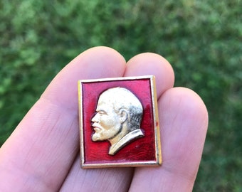 Vintage Soviet Socialist Lenin Pin Soviet Communist Propaganda Vintage Pin Badge History Lenin Communism Socialism Collectible USSR Pin