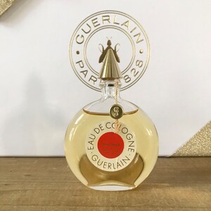 Guerlain Shalimar Eau De Cologne Veritable Round Bottle 1.7 Oz 50 ml Full Bottle & Pouch Vintage 1970s French Parfum Perfume Gift Collectors afbeelding 3