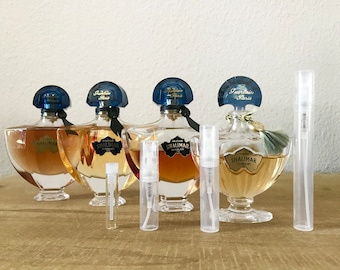 Guerlain Shalimar Samples from Pure Extrait Parfum or Shalimar EDP Tonka Vanilla Iris Decant 1 ml 2 ml 3 ml 5 ml Vintage 1980s Perfume