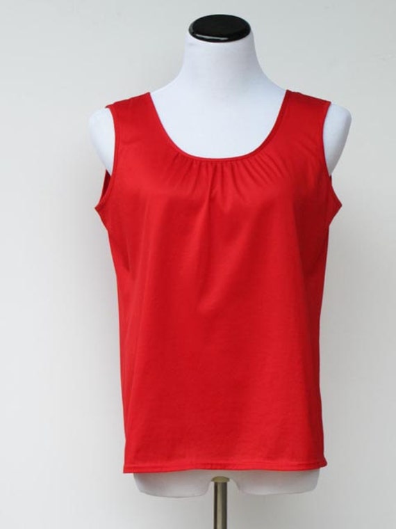 womens red cami top
