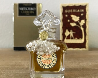 Guerlain Mitsouko Vintage 1970s Pure Extrait Parfum 15 ml 0.5 oz Bouchon Coeur Bottle in Box Veritable French Perfume Gift for Collectors