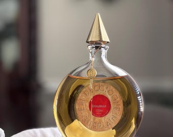 Vintage Guerlain Shalimar Eau De Cologne, 3.4 Oz Round Bottle With