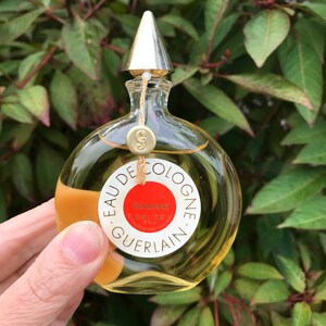 Guerlain Shalimar Eau De Cologne Veritable Round Bottle 1.7 Oz 50 ml Full Bottle & Pouch Vintage 1970s French Parfum Perfume Gift Collectors afbeelding 4